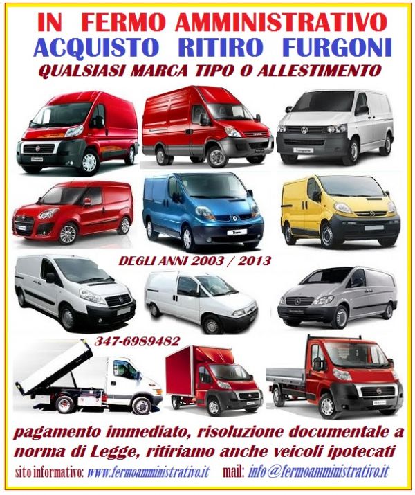 Acquisto Furgoni in Fermo Amministrativo 