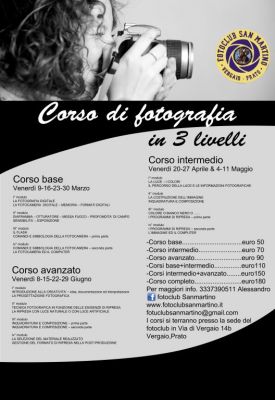 Corso Fotografia Digitale a Prato Fotoclub San Martino