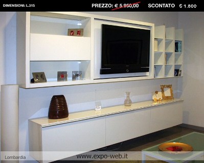Mobile giorno sospeso con modulo orientabile TV � Arredamenti Expo-Web