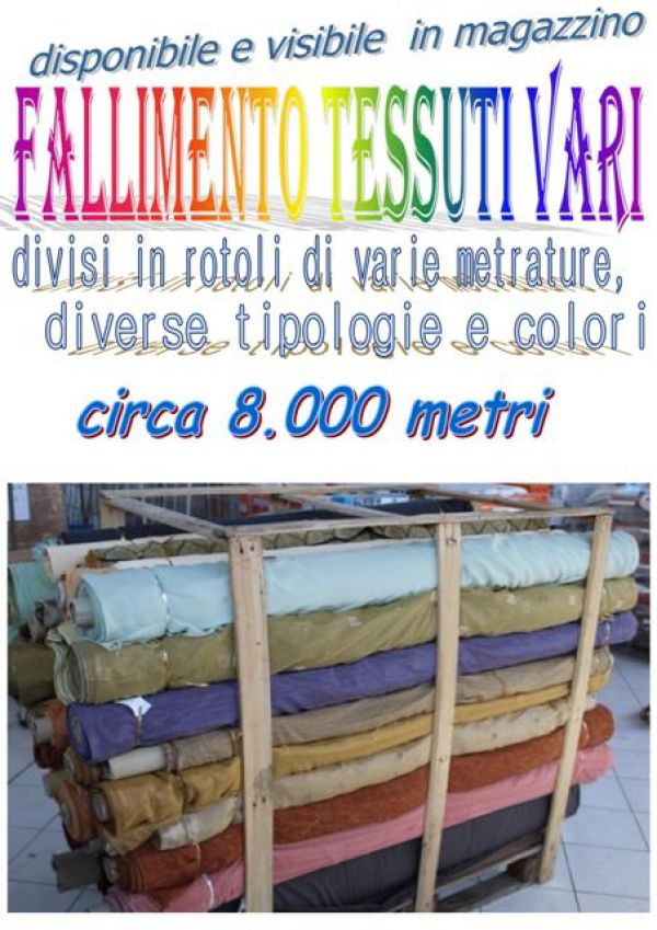 Vendita fallimentare di  tessuti 8000mt 