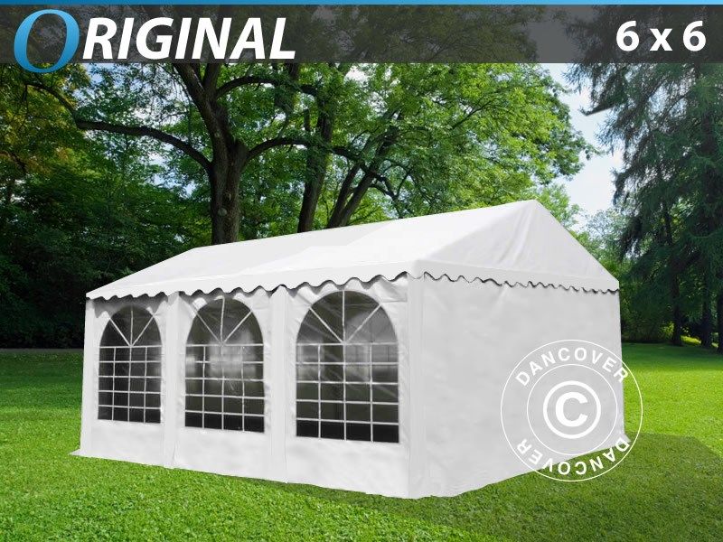 Tendone per feste Original 6x6m PVC, Bianco