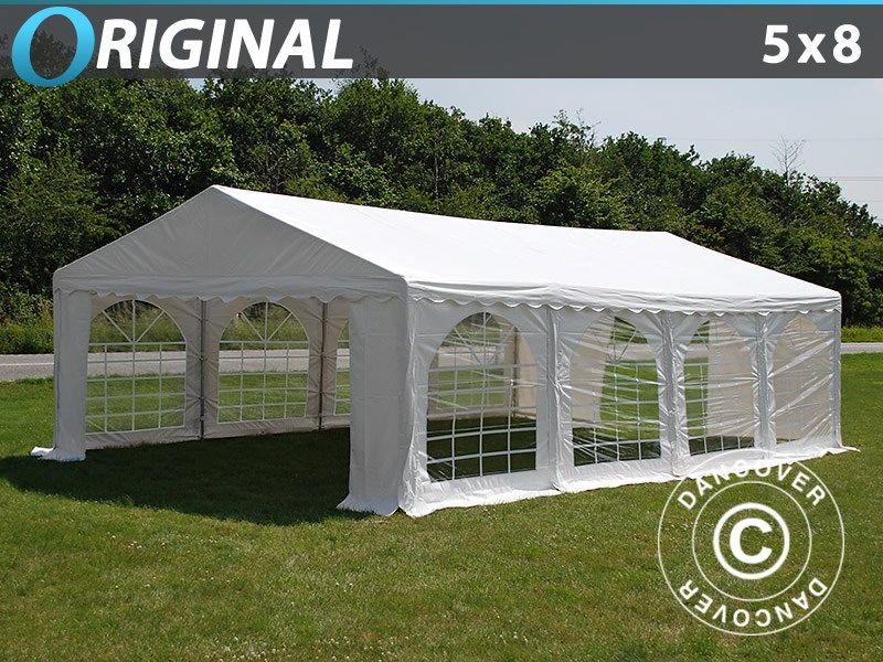Tendone per feste Original 5x8m PVC, Bianco