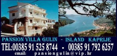 Croazia-Dalmazia-Kaprije isola-Pensione-Ristorante/15eur letto/pers-Appartamenti 45-60 eur.
