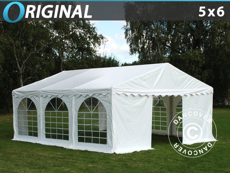 Tendone per feste Original 5x6m PVC, Bianco
