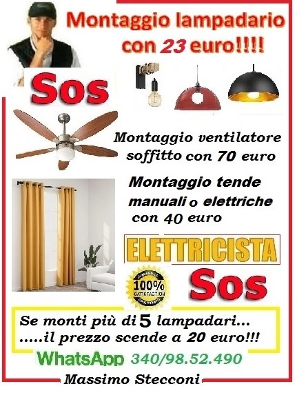 Elettricista lampadario e plafoniere Appia Tuscolana Roma 