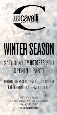 Just Cavalli: SABATO 01/10/'11 'WINTER SEASON OPENING PARTY' (339.3390105)