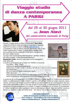 Viaggio studio di danza contemporanea A PARIGI