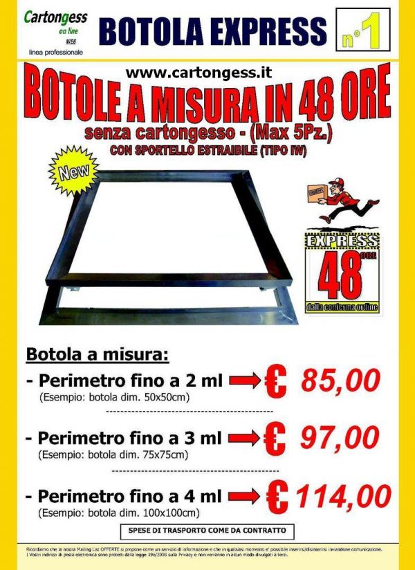 Botola di ispezione per cartongesso