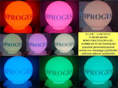 TAVOLI-GLOBI-CUBI-DESK- LUCE LED - MONO O MULTICOLOR IN RGB 