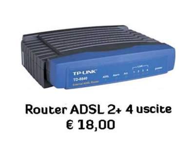 Router ADSL NUOVO (NO WIFI) TP-Link cable TD 8840 4 vie � 18