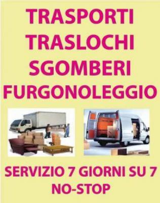TRASLOCHI E TRASPORTI PICCOLI E GRANDI ESEGUIAMO OVUNQUE A PREZZI INIMITABILI 7 GIORNI SU 7
