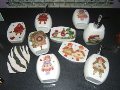 DECOUPAGE IDEA REGALO SET 3 PEZZI BAGNO