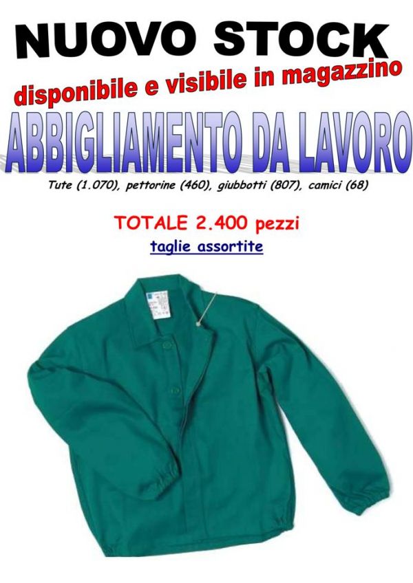 Stock abbigliamento da lavoro