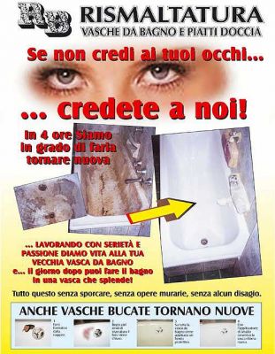RISMALTATURA VASCHE DA BAGNO - SOVRAPPOSIZIONE VASCA