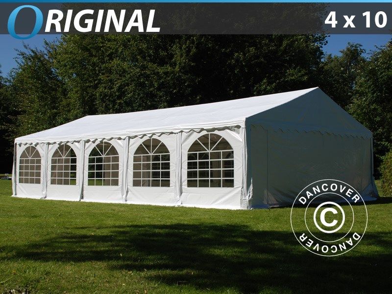 Tendone per feste Original 4x10m PVC, Bianco