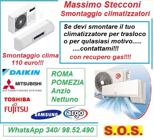 Smontaggio condizionatori Pomezia colli di enea 