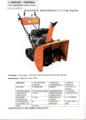 SPAZZANEVE  A TURBINA