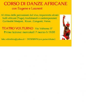 CORSO DI DANZE AFRICANE E TOGOLESI con Eugene e Laurent