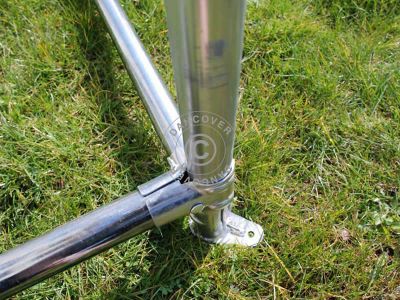 5 x 8 m PACCO: Gazebo PLUS PE + Telaio di fondo