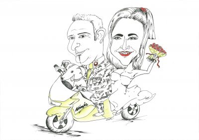 caricaturista per il tuo matrimonio i tuoi  eventi  papiri di laurea