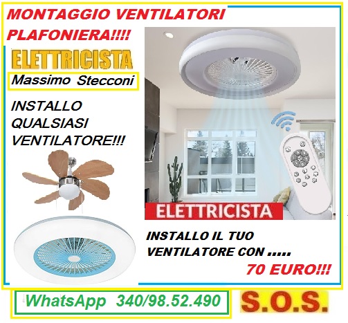 Montaggio ventilatori Roma Pomezia 