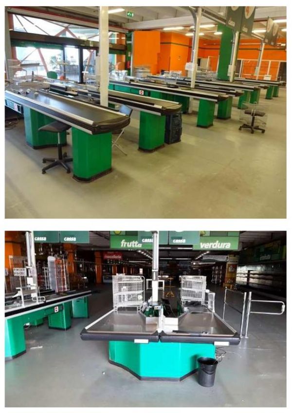Stock arredamento e attrezzature da supermercato completo tipo cash&carry