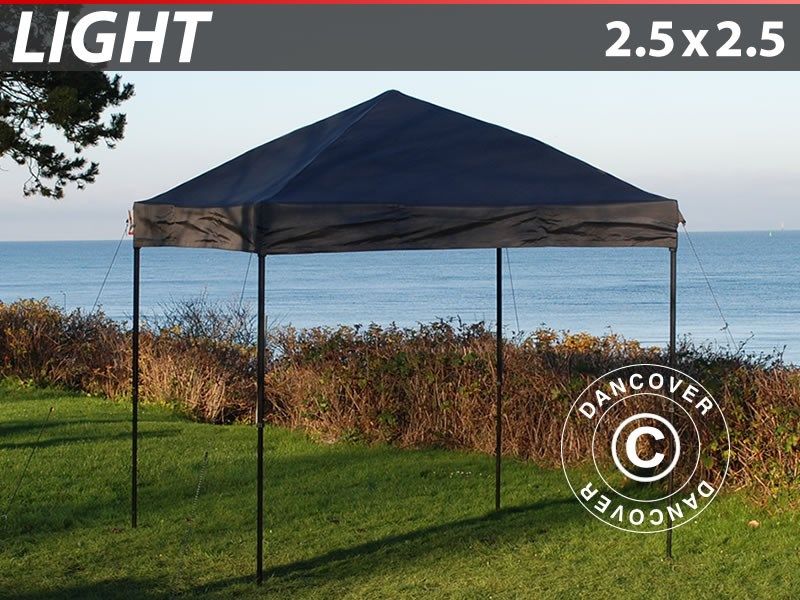 Gazebo pieghevole FleXtents Light 2,5x2,5m Nero