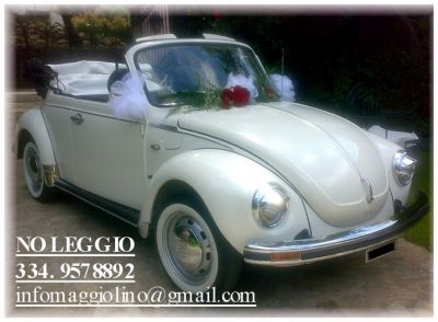 Noleggio maggiolone cabrio d'epoca per matrimonio, eventi a Caserta e Napoli