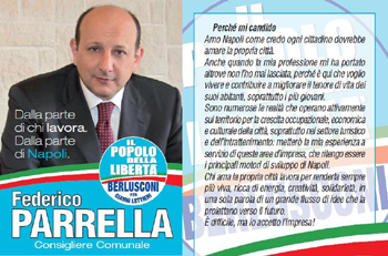 15 e 16 maggio 2011 vota e fai votare ingegner Federico Parrella al comune di Napoli