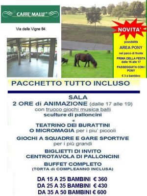 FESTE PER BAMBINI CON PONY