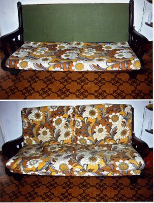 vendita divano in legno di rami d'ulivo