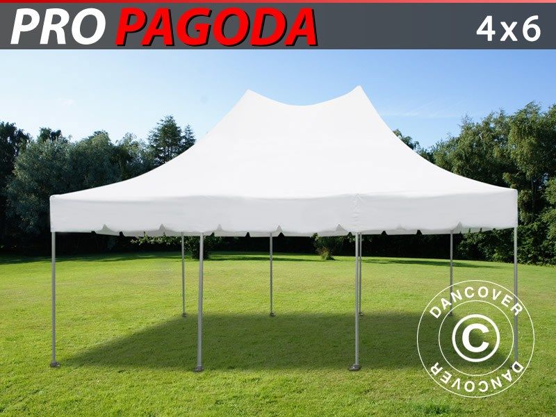 Gazebo pieghevole FleXtents PRO Peak Pagoda 4x6m Bianco