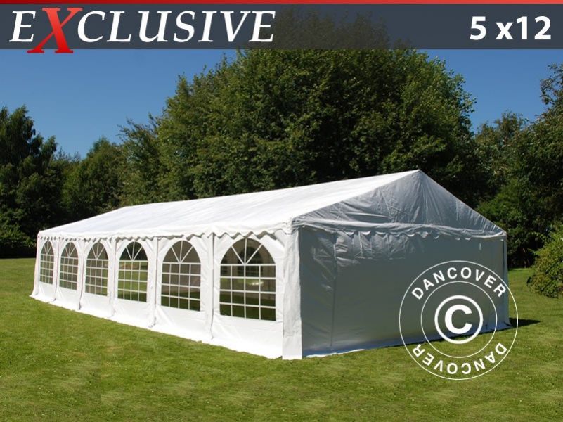 Tendone per feste Exclusive 5x12 m PVC, Bianco