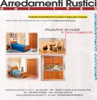 Forniture di mobili rustici in legno massello per alberghi