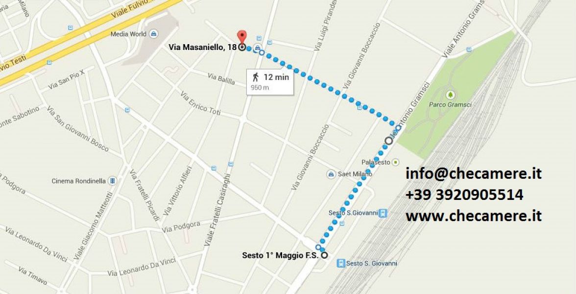 Camera Singola 350� SOLO DONNA Sesto San Giovanni SPESE COMPRESE 1 LUGLIO 2016