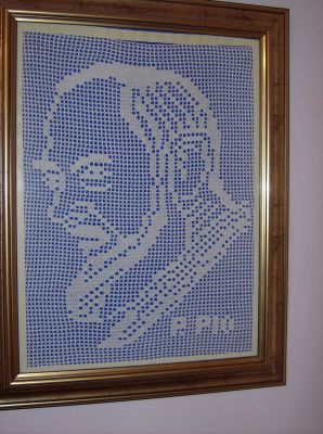 Quadro fatto a mano all'uncinetto 
