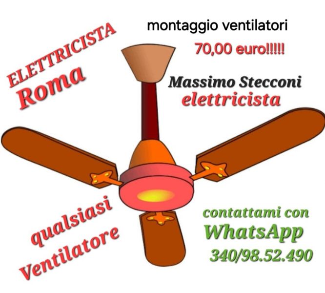 Montaggio ventilatore a soffitto Roma Eur 