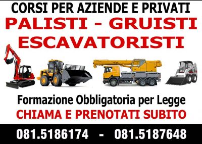 CORSO FORMAZIONE OPERATORI ESCAVATORI - GRU - PALE MECCANICHE