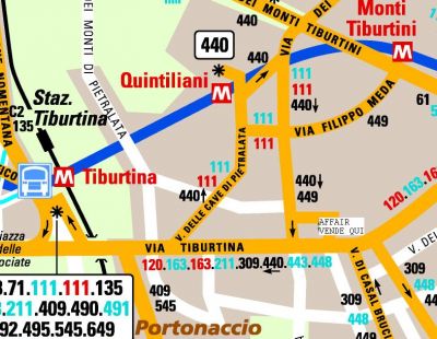 TIBURTINA AD. DURANTINI, LINEA METRO B
