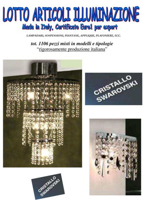 Stock articoli illuminazione made in italy