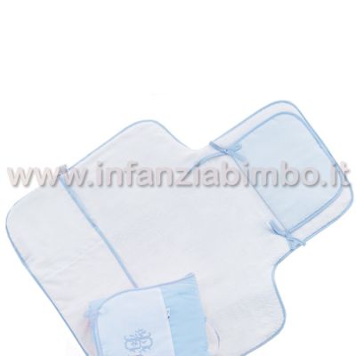Fasciatoio Noibel Baby Cotone Bianco Celeste