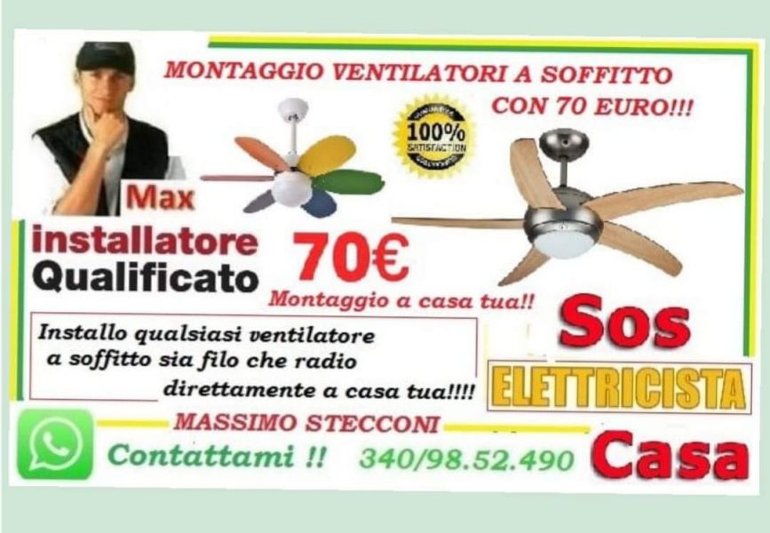 Elettricista ventilatore a soffitto 