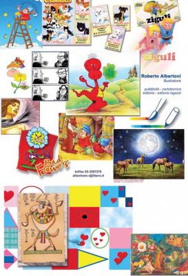 Illustrazioni pubblicit� cartotecnica editoria