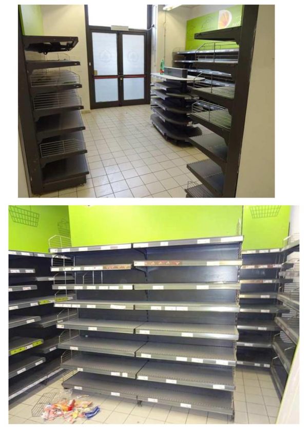 Stock attrezzature e arredamento supermercato